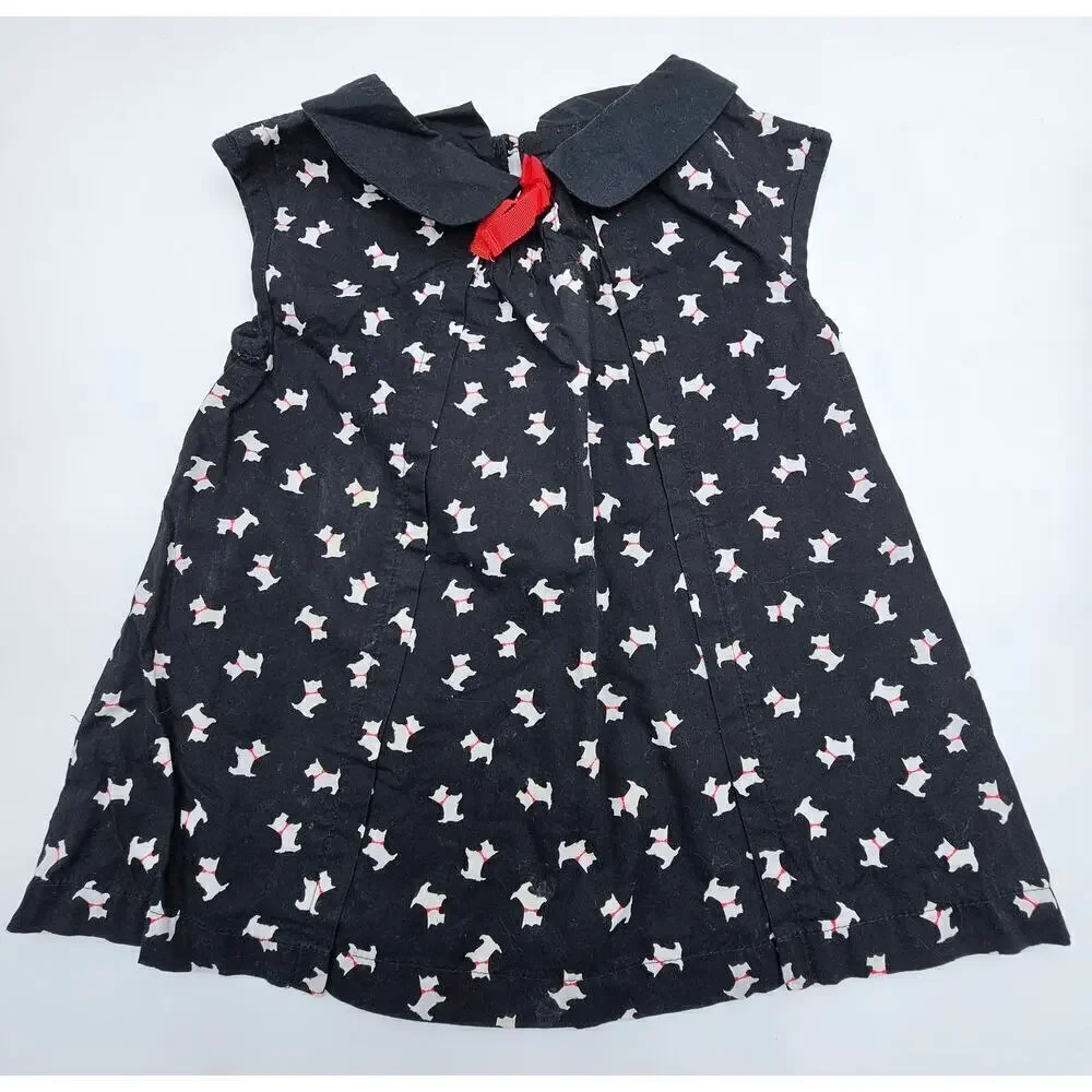 9 Piece Gap Girl's 4/5 Red/White/Black Scottie Dog Dress, Pants, & Tops Lot